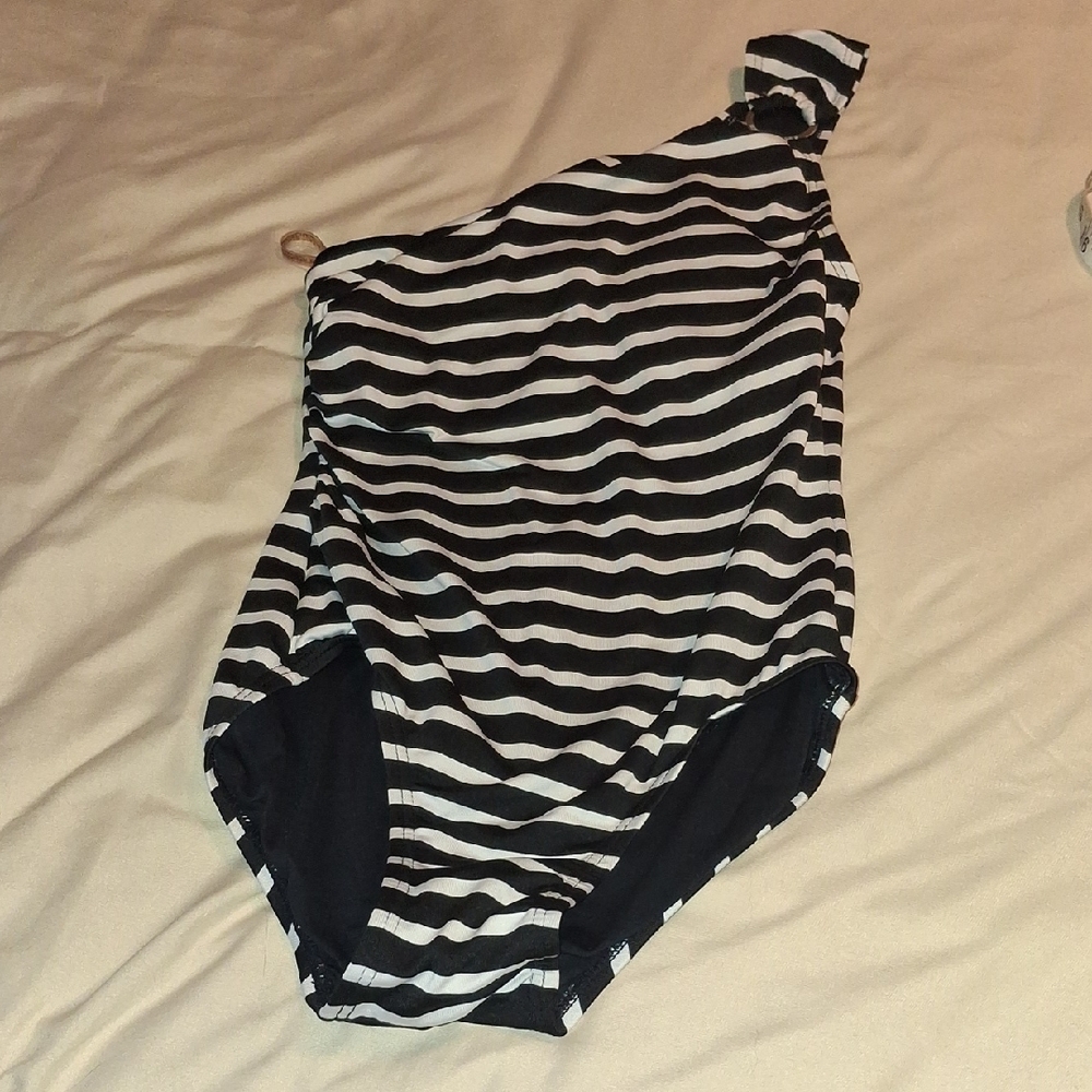 Michael Michael Kors One Piece Striped Bathing Suit - Picture 1 of 9